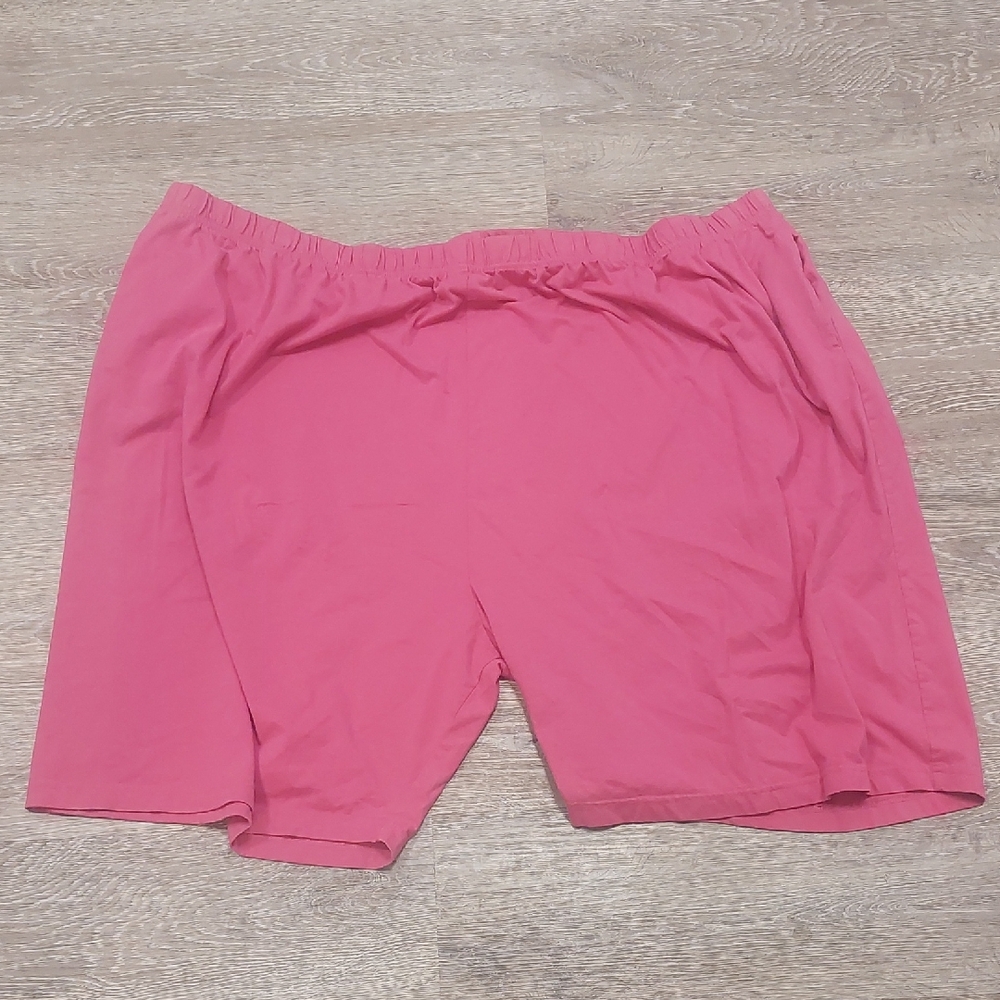 Anthony Richards Pink Casual Pull On Shorts Plus Size 6X
